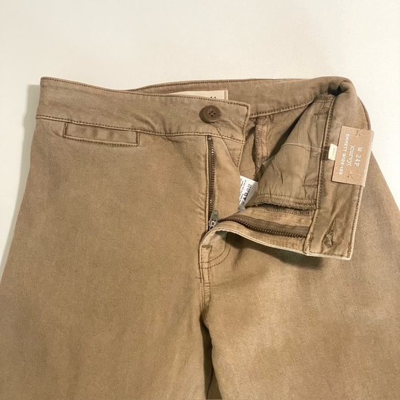 NWT Madewell Petite Curvy Emmett Wide Leg Crop Pant Garment Dyed Drill Khaki 24P - Picture 11 of 16